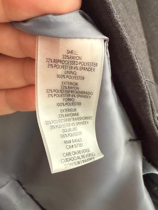 NWOT Calvin Klein Suit Jacket - Charcoal Gray - Size 6P - Picture 6 of 12